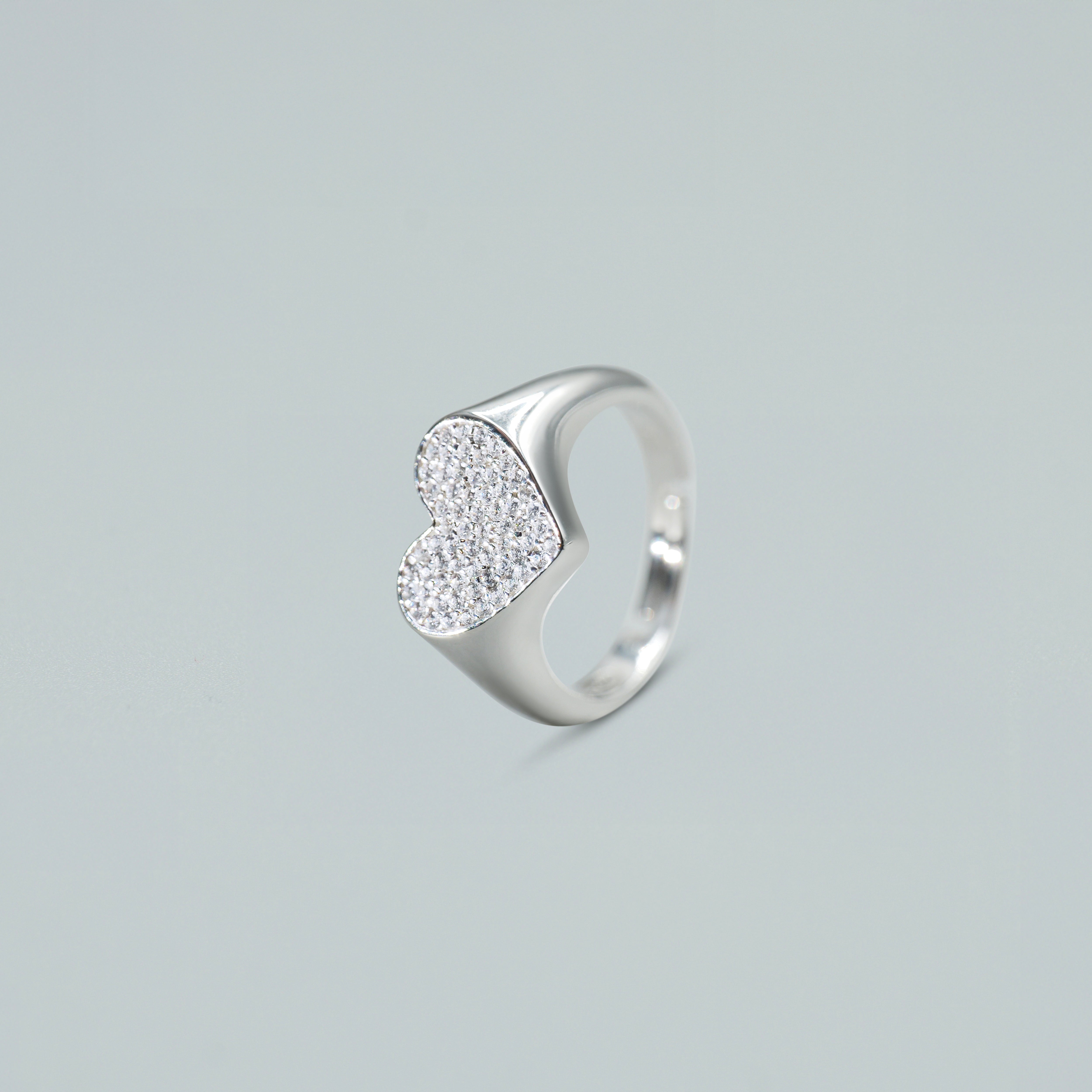 Anello "Shimmer Heart" – Argento 925