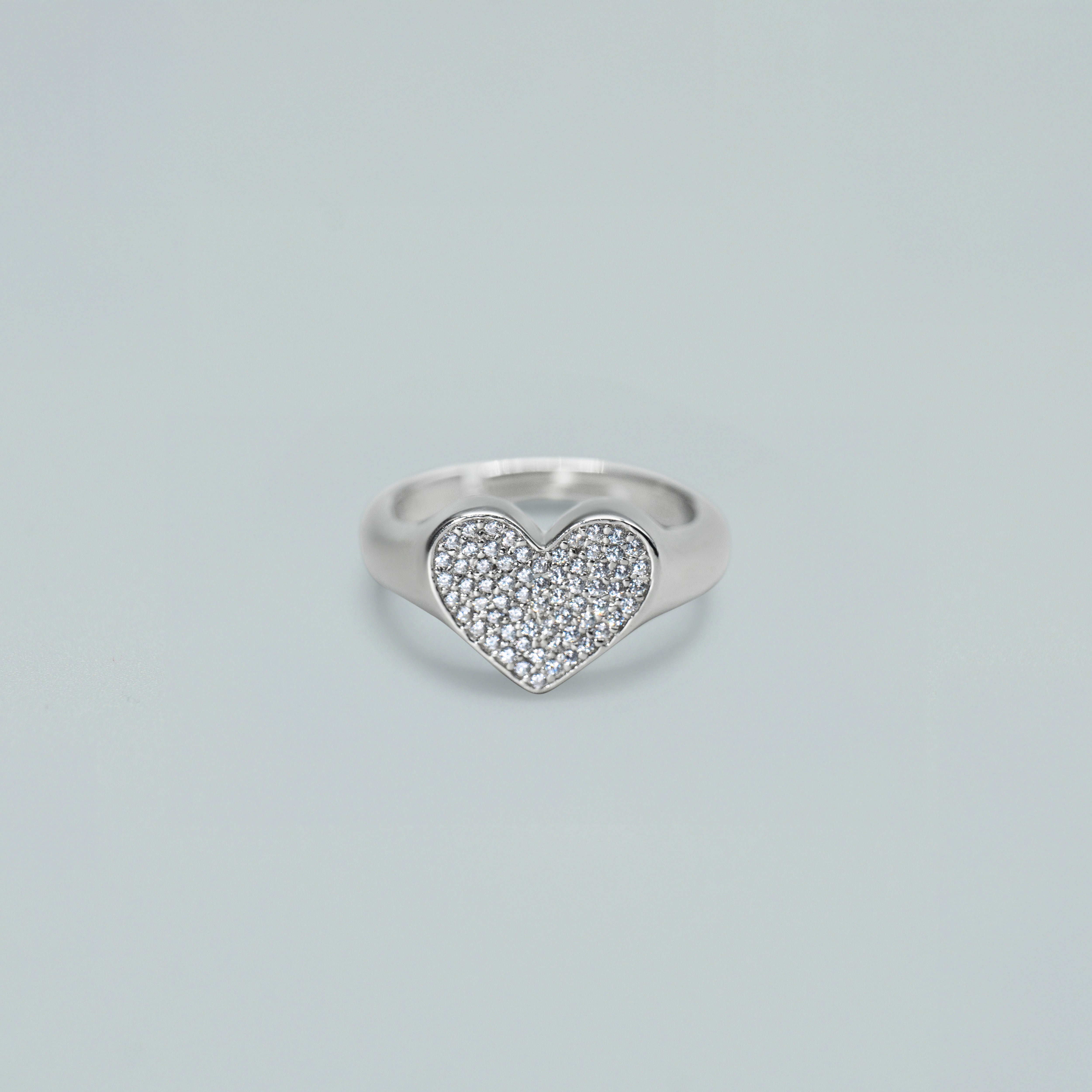 Anello "Shimmer Heart" – Argento 925