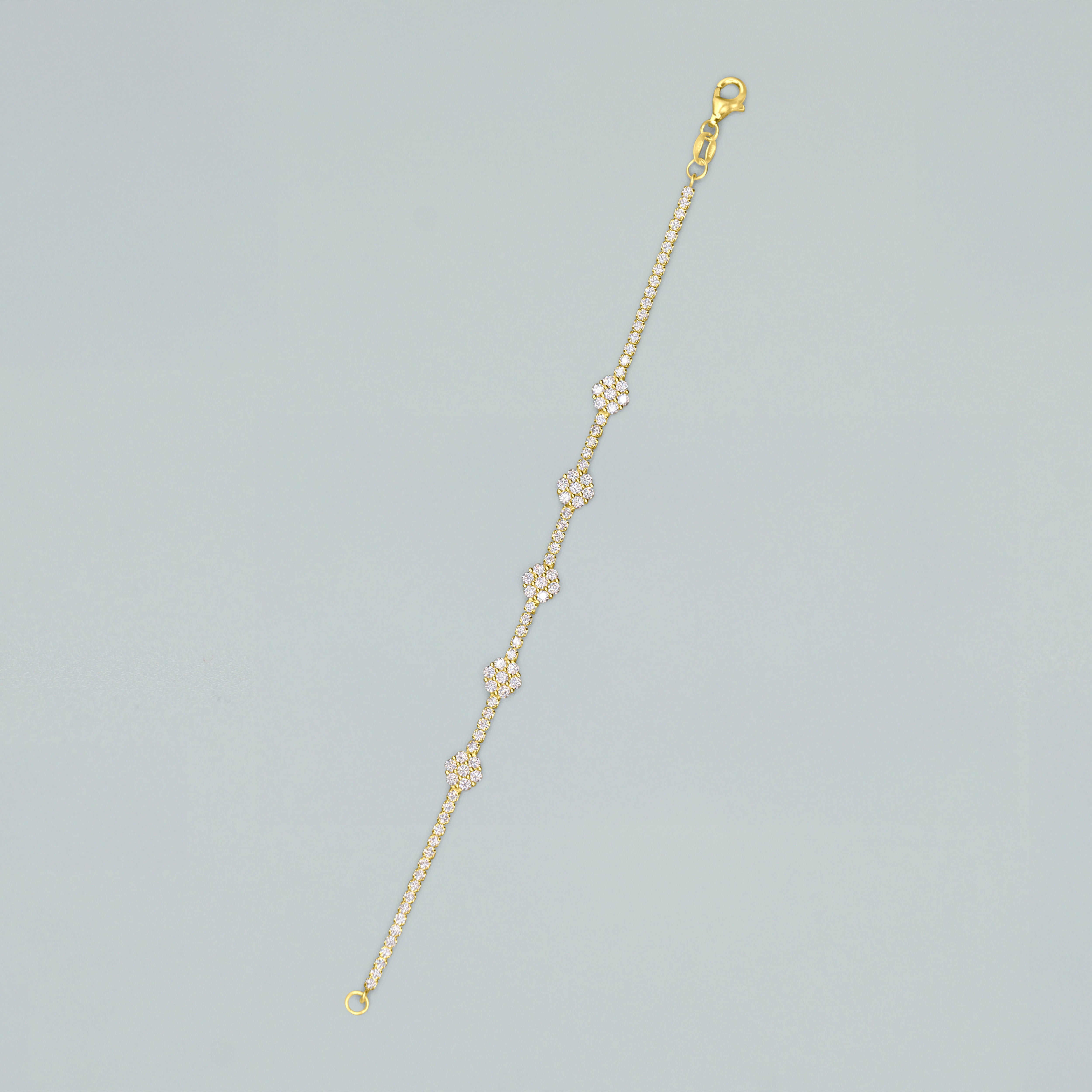 Bracciale "Golden Spark" – Argento 925 con Finitura Dorata