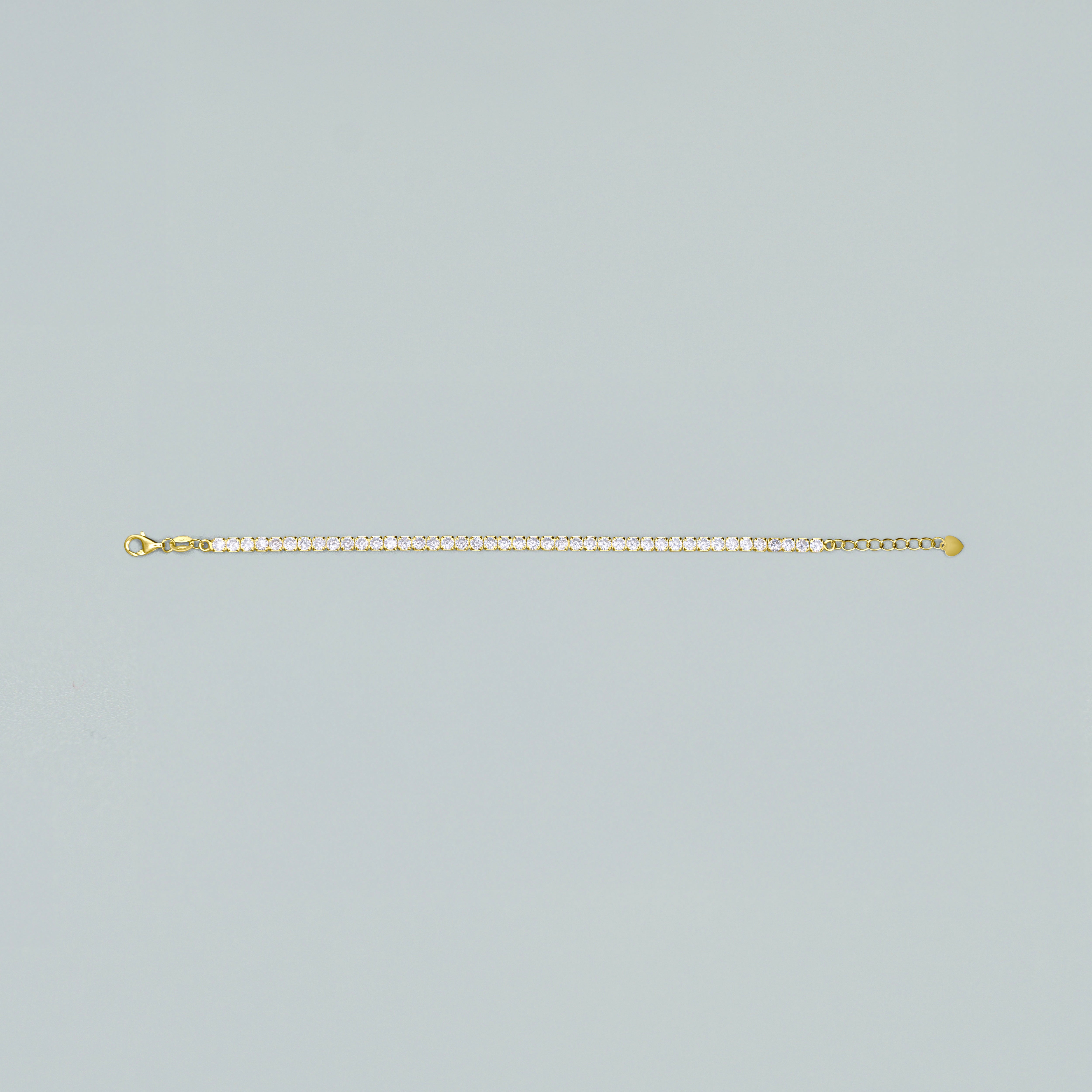 Bracciale "Mini Tennis" Argento 925 con Finitura Dorata