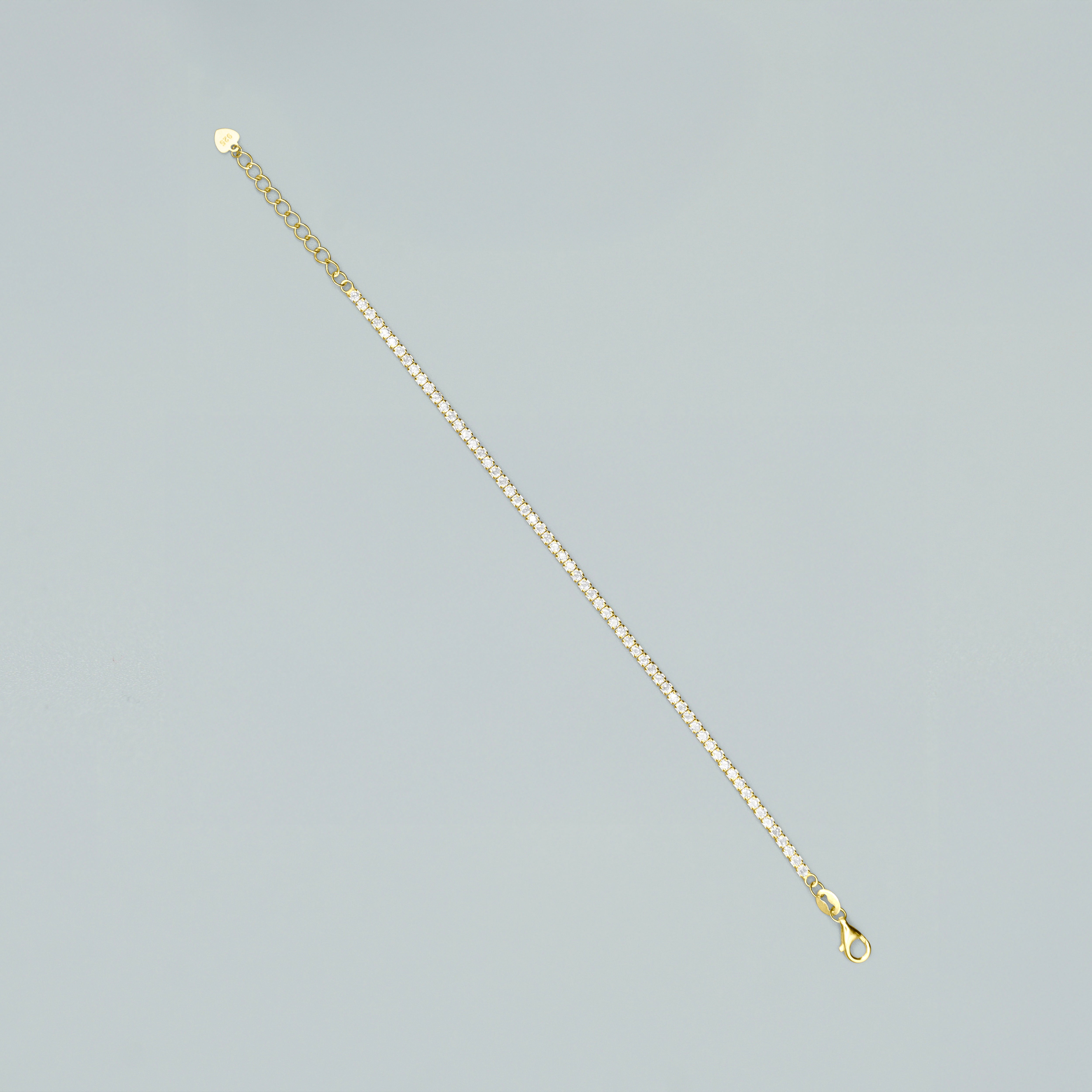 Bracciale "Mini Tennis" Argento 925 con Finitura Dorata