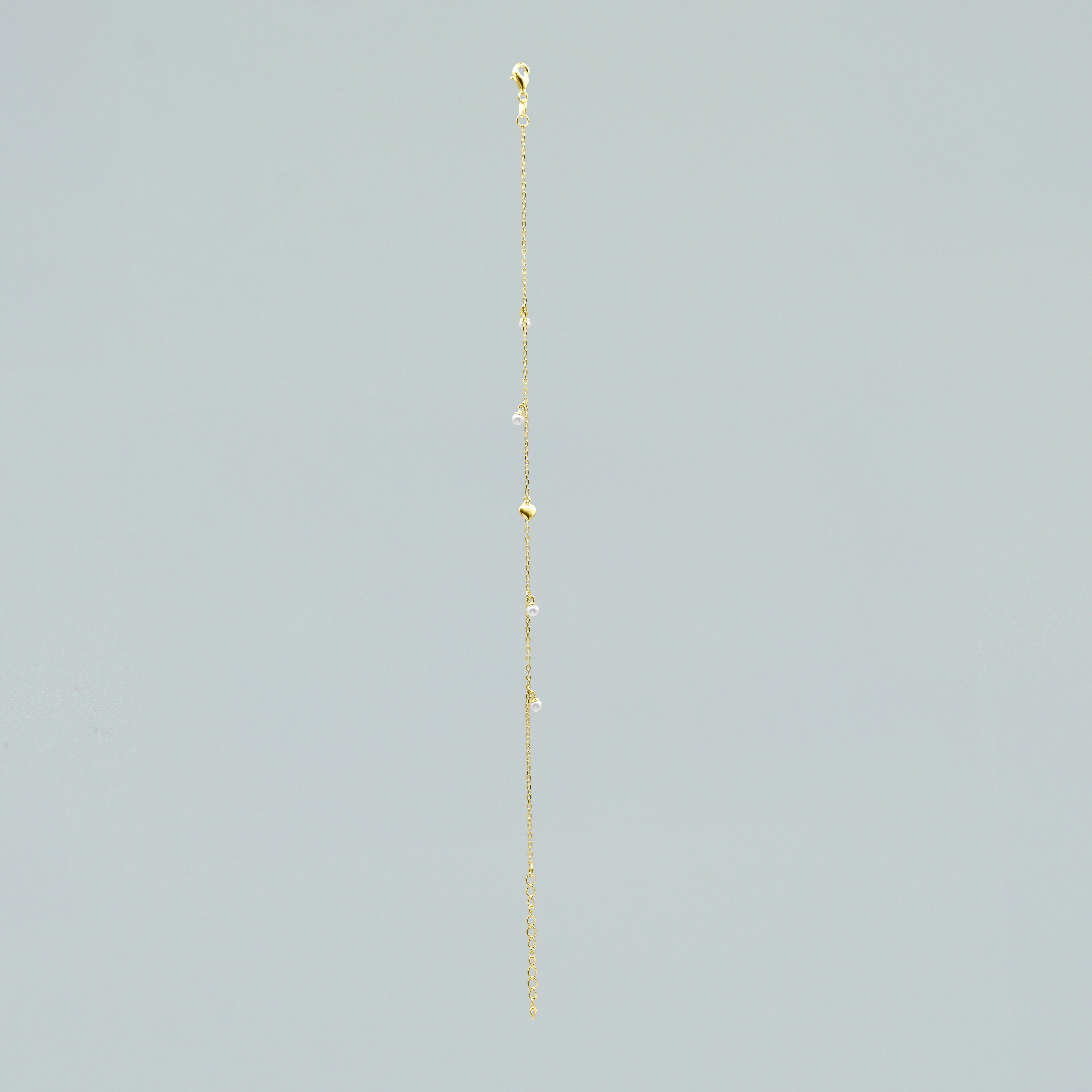 Cavigliera 'Pearl Whisper' - Argento 925 con Finitura Dorata