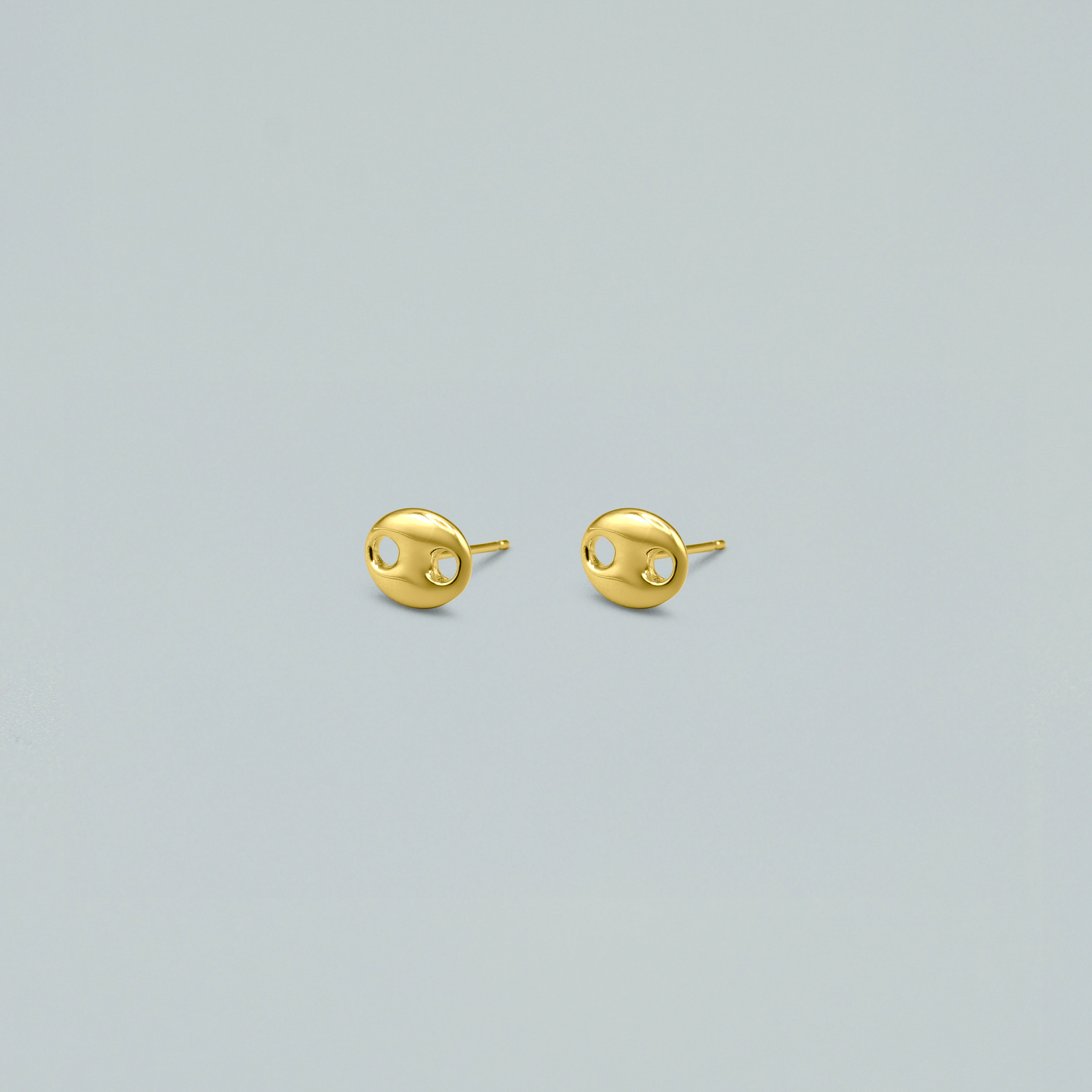 Orecchini "Buttons" - Argento 925 con Finitura Dorata