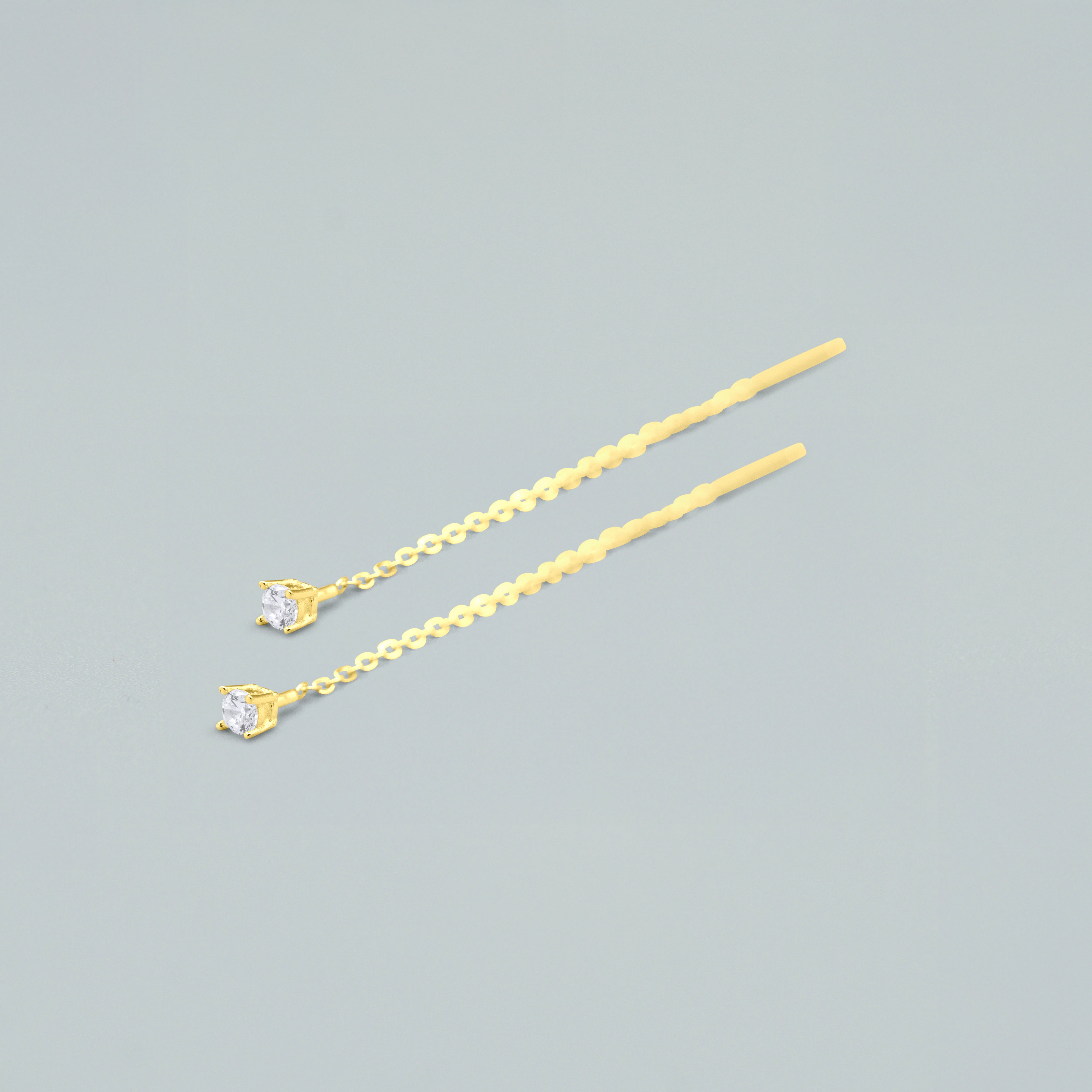 Orecchini "Falling"- Argento 925 con Finitura Dorata