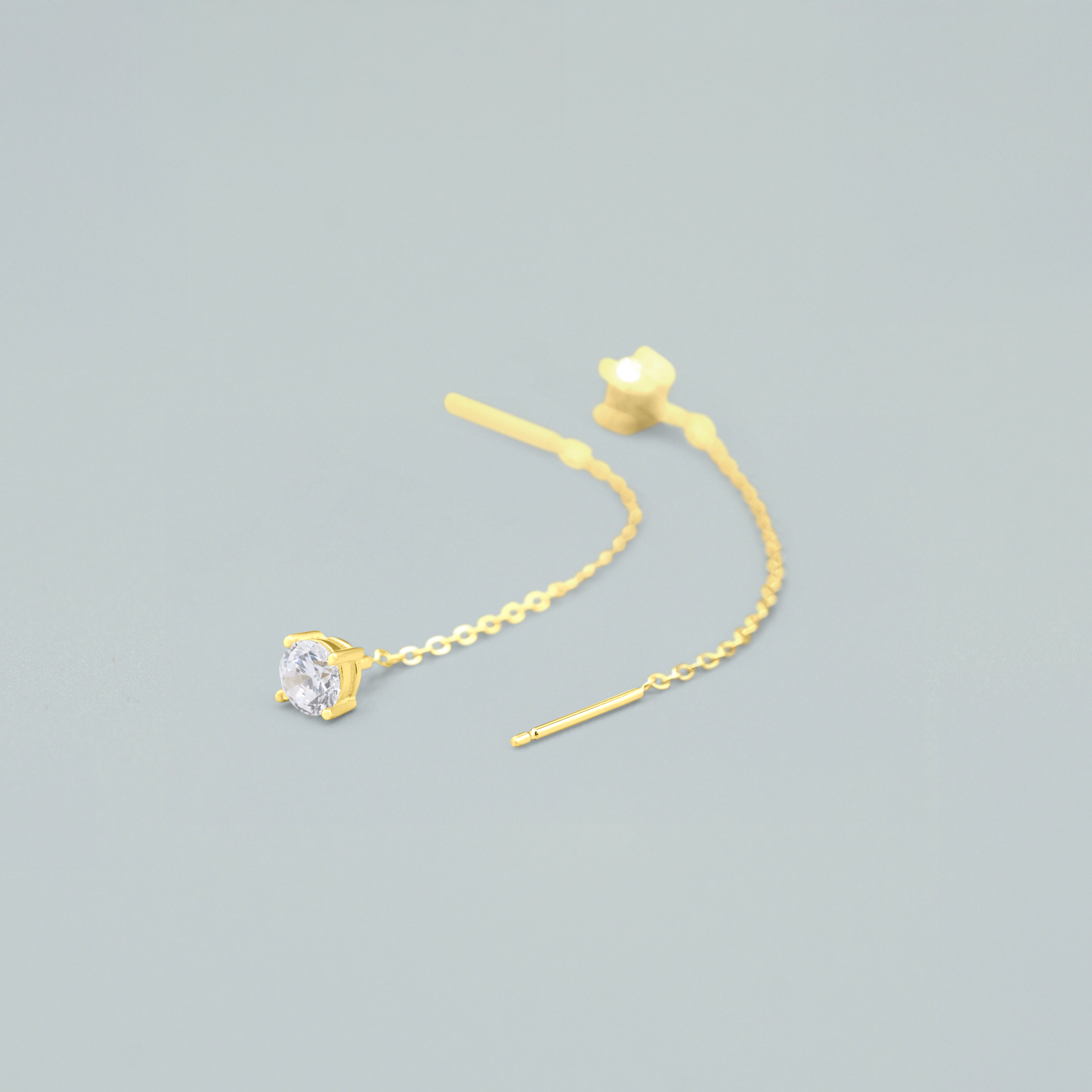 Orecchini "Threads"- Argento 925 con Finitura Dorata