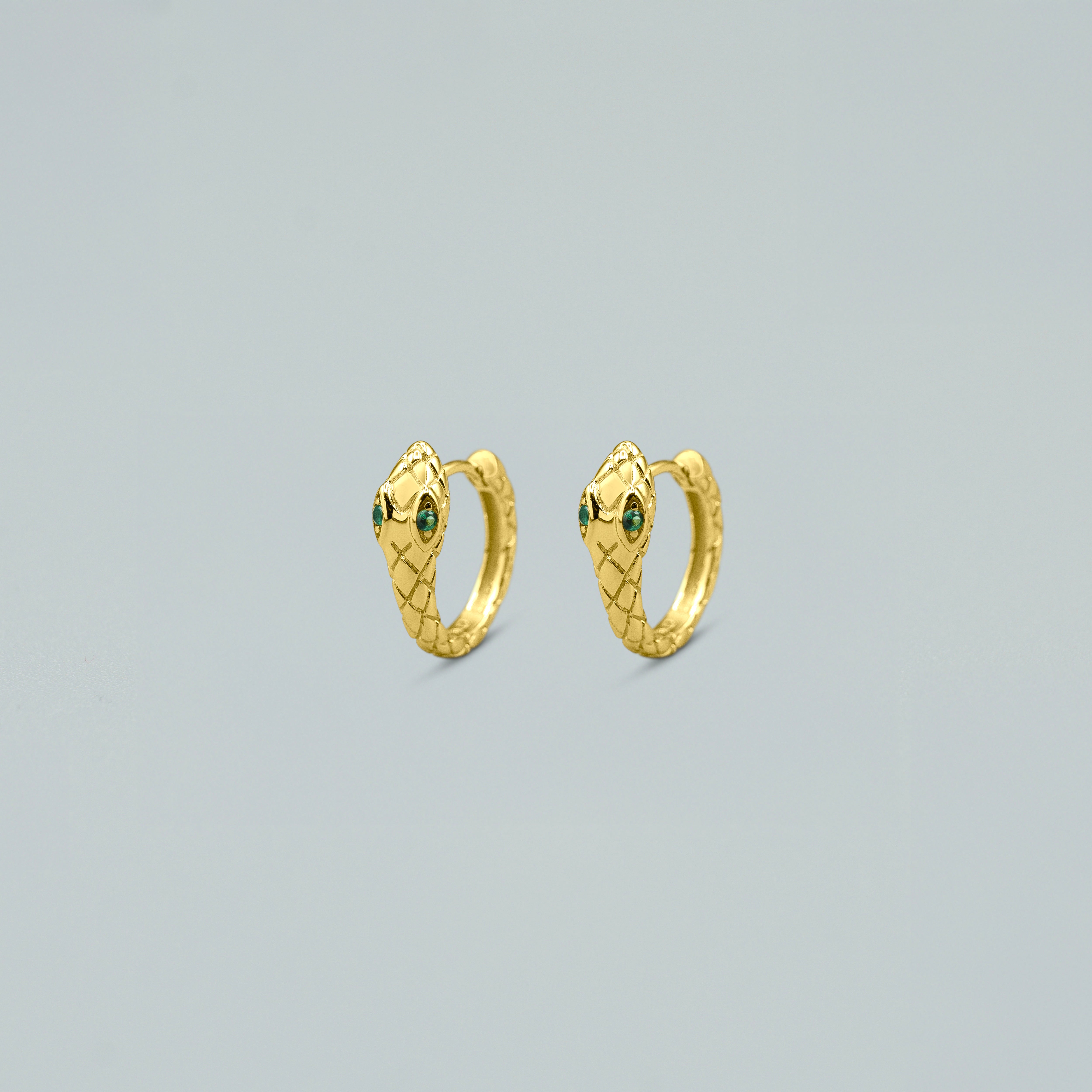 Orecchini "Slytherin" - Argento 925 con Finitura Dorata