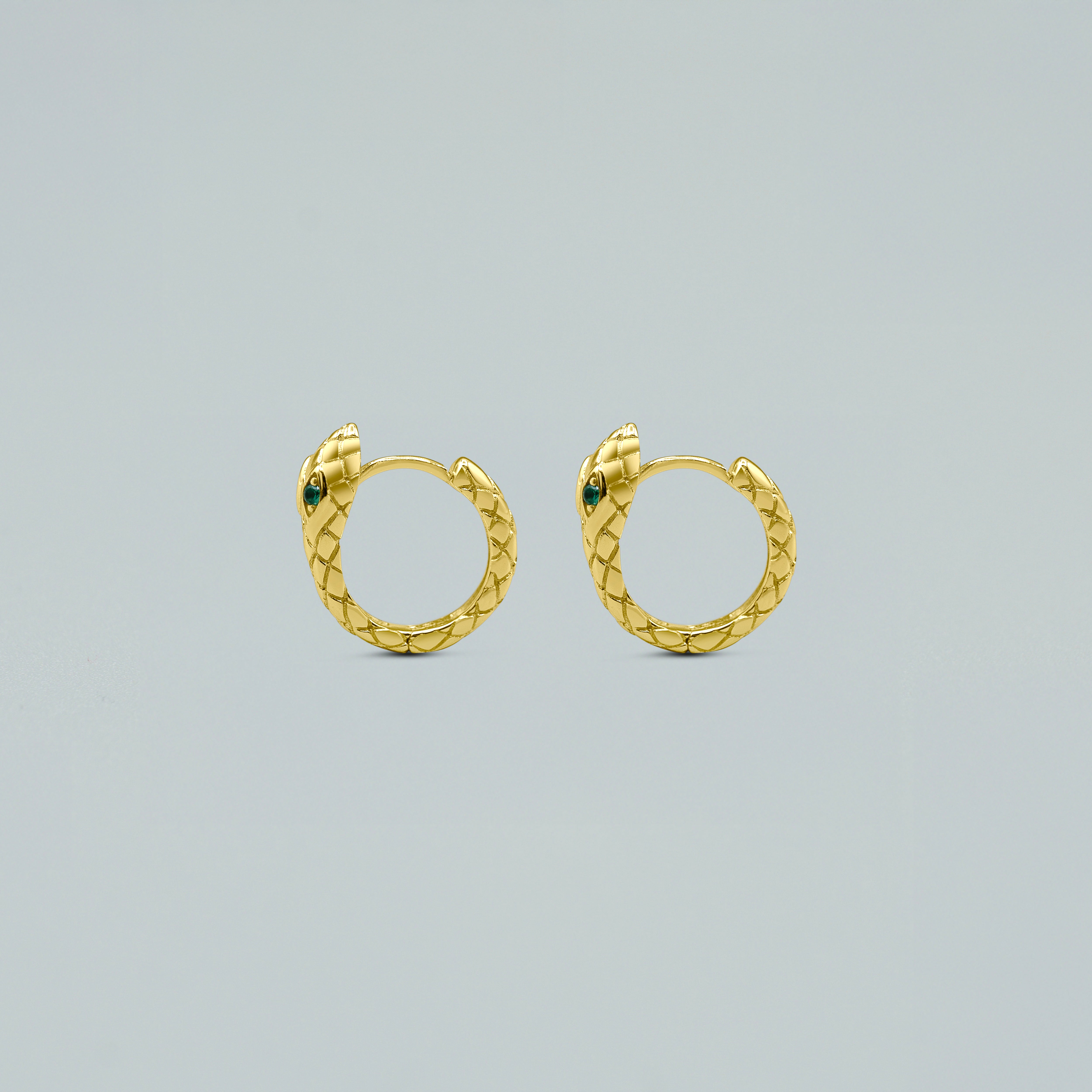 Orecchini "Slytherin" - Argento 925 con Finitura Dorata