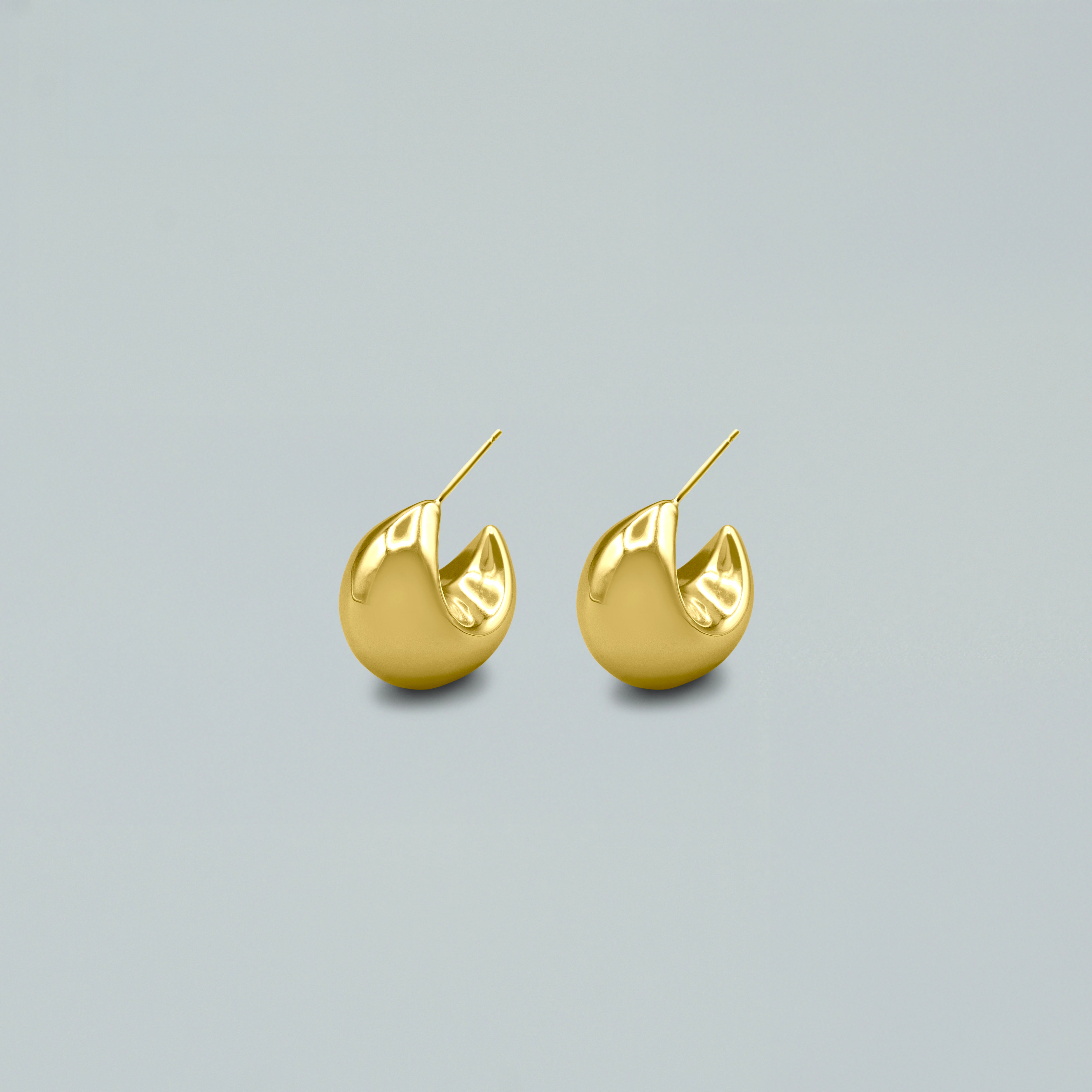 Orecchini "Moon" - Argento 925 con Finitura Dorata