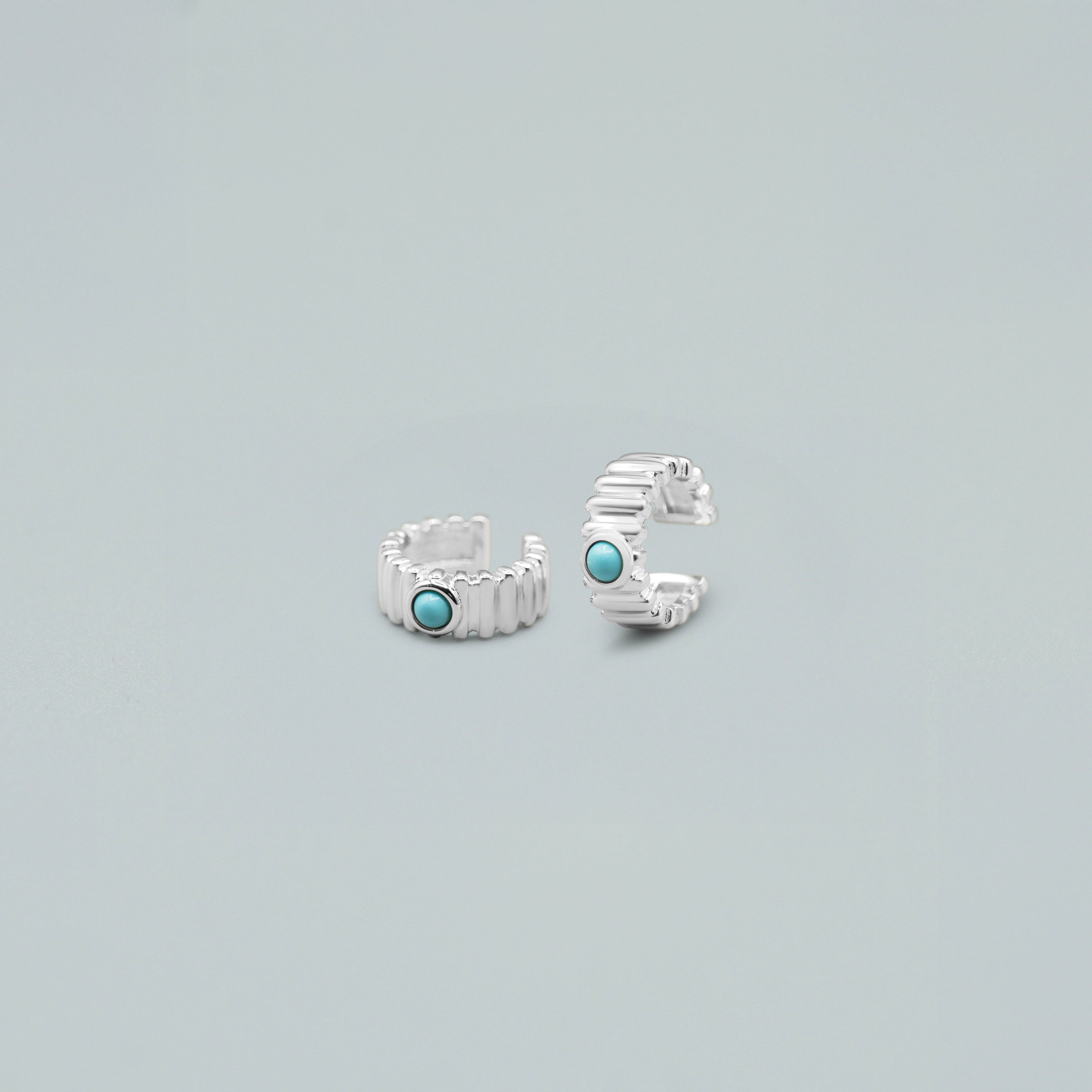 Ear Cuff "Blue Eye"- Argento 925