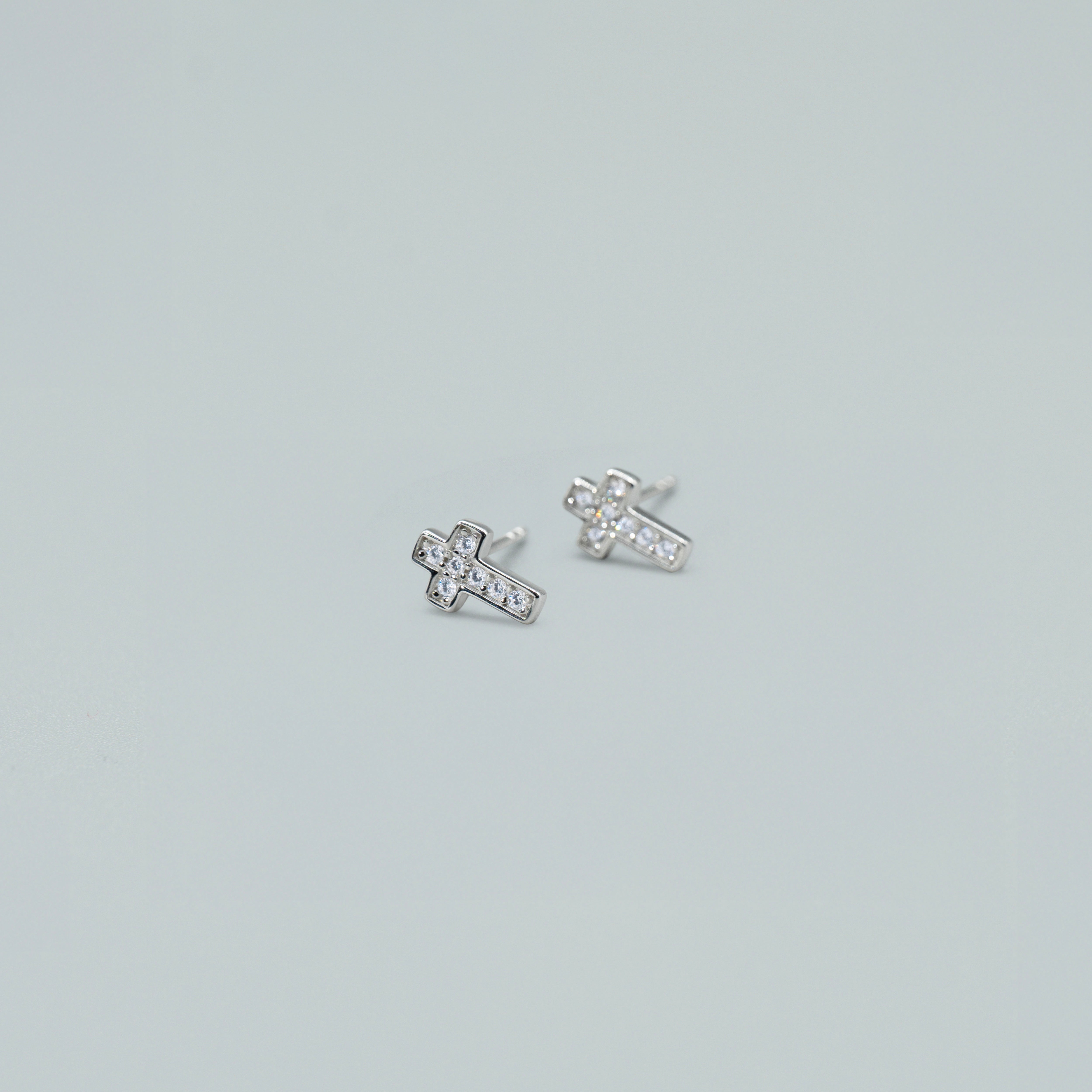 Orecchini 'Petite Cross"- Argento 925