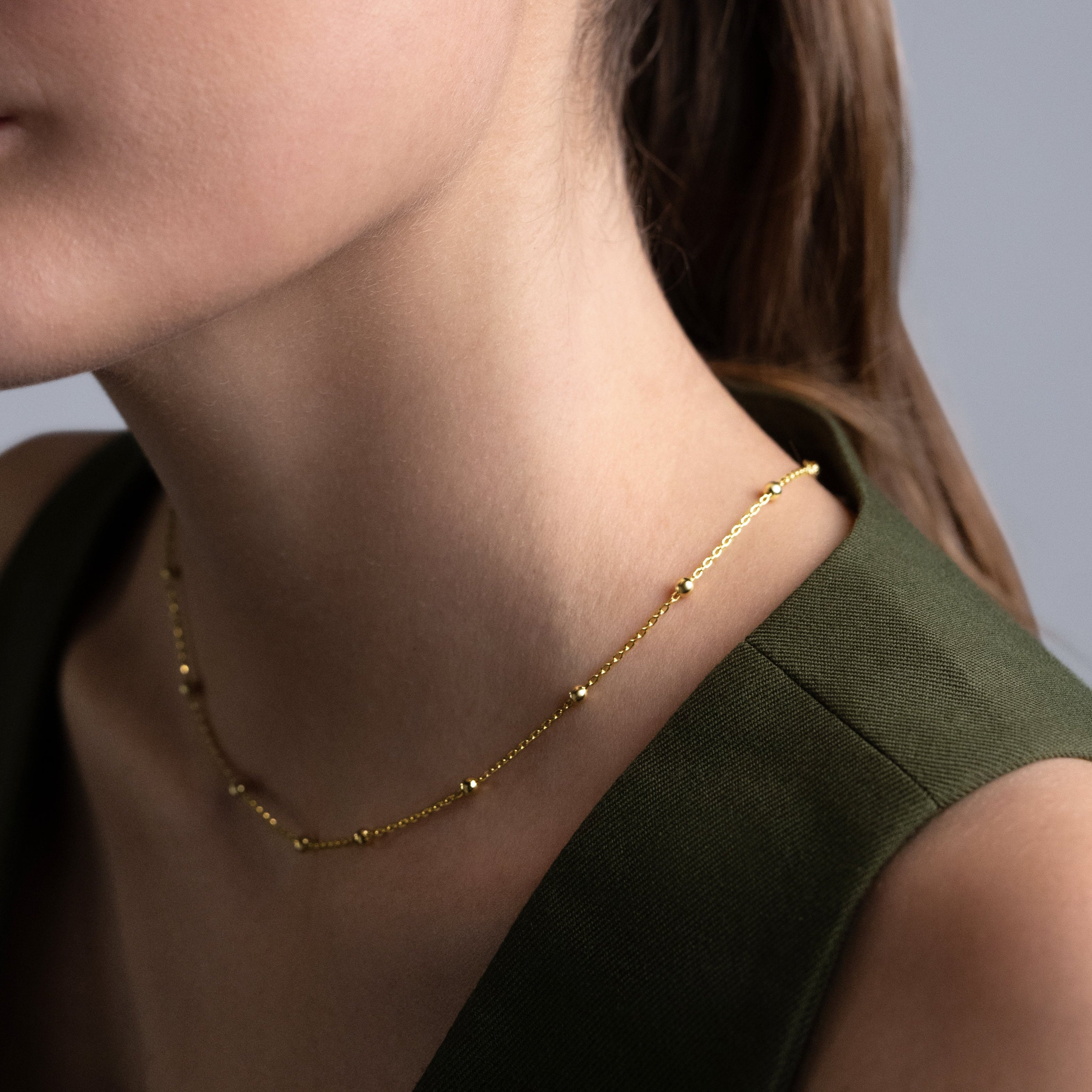 Collana "Milky Way" in Argento 925 – con Finitura Dorata