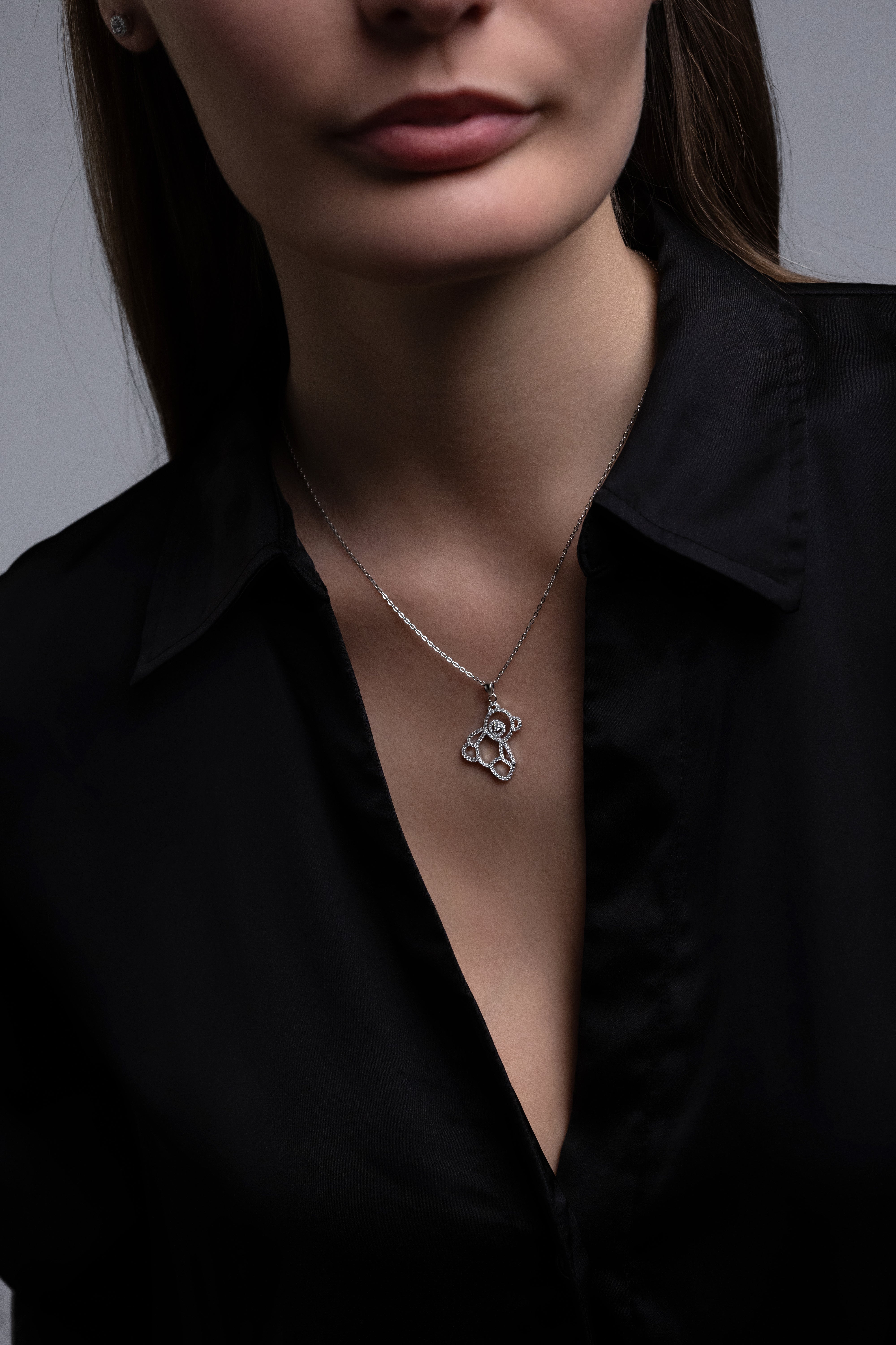 Collana "Teddy" in Argento 925 con Zirconi