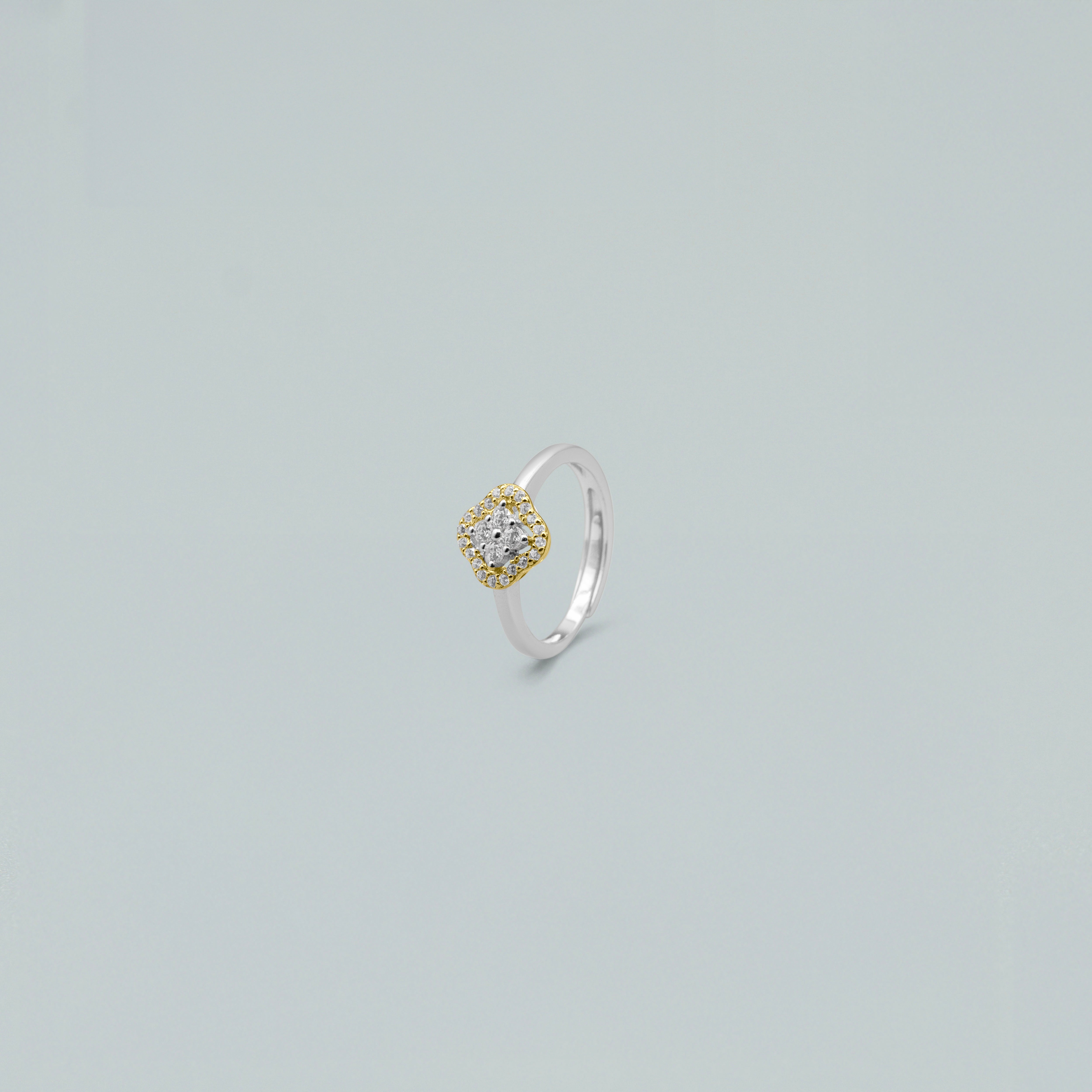 Anello "Regal Glow" – Argento 925 Bicolore