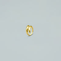 Anello "Pure Wave" – Argento 925 con Finitura Dorata