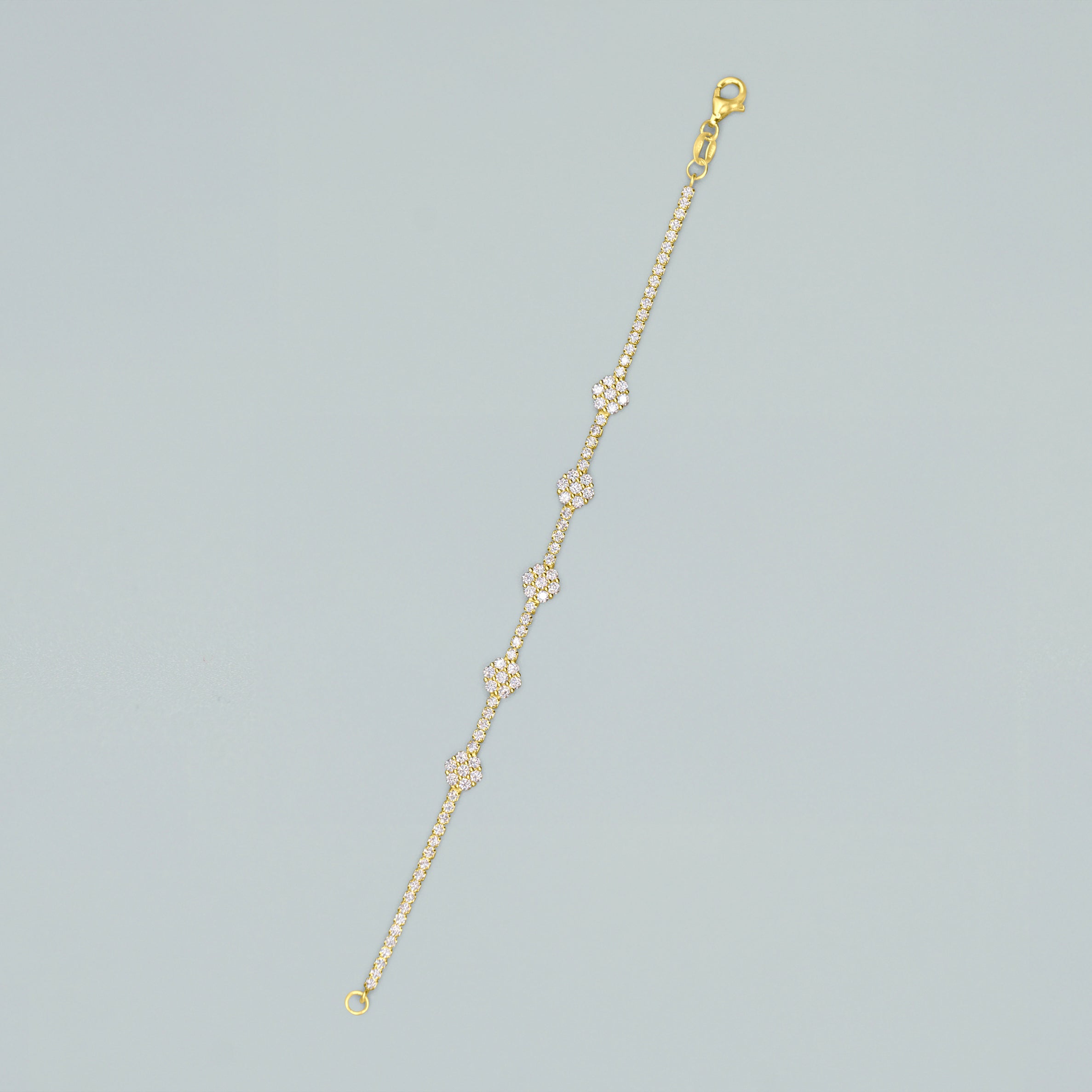 Bracciale "Golden Spark" – Argento 925 con Finitura Dorata