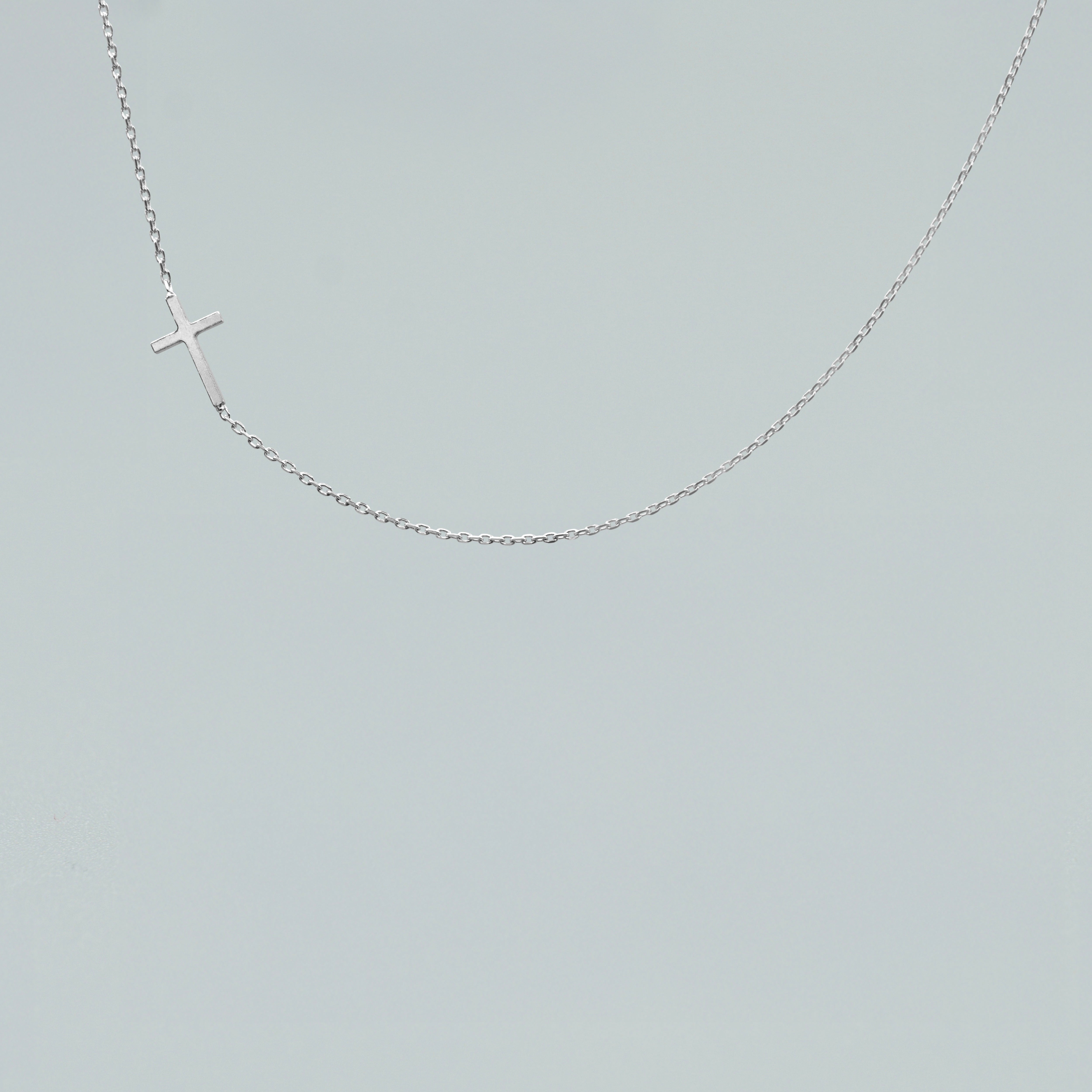 Collana "Plain Cross"- Argento 925