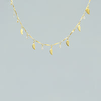 Cavigliera 'Dancing Leaves' Argento 925 con Finitura Dorata