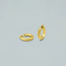 Orecchini "Hoops"- Argento 925 con Finitura Dorata