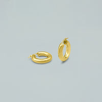 Orecchini "Hoops"- Argento 925 con Finitura Dorata
