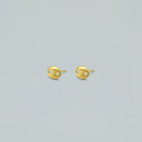 Orecchini "Buttons" - Argento 925 con Finitura Dorata