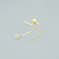 Orecchini "Threads"- Argento 925 con Finitura Dorata