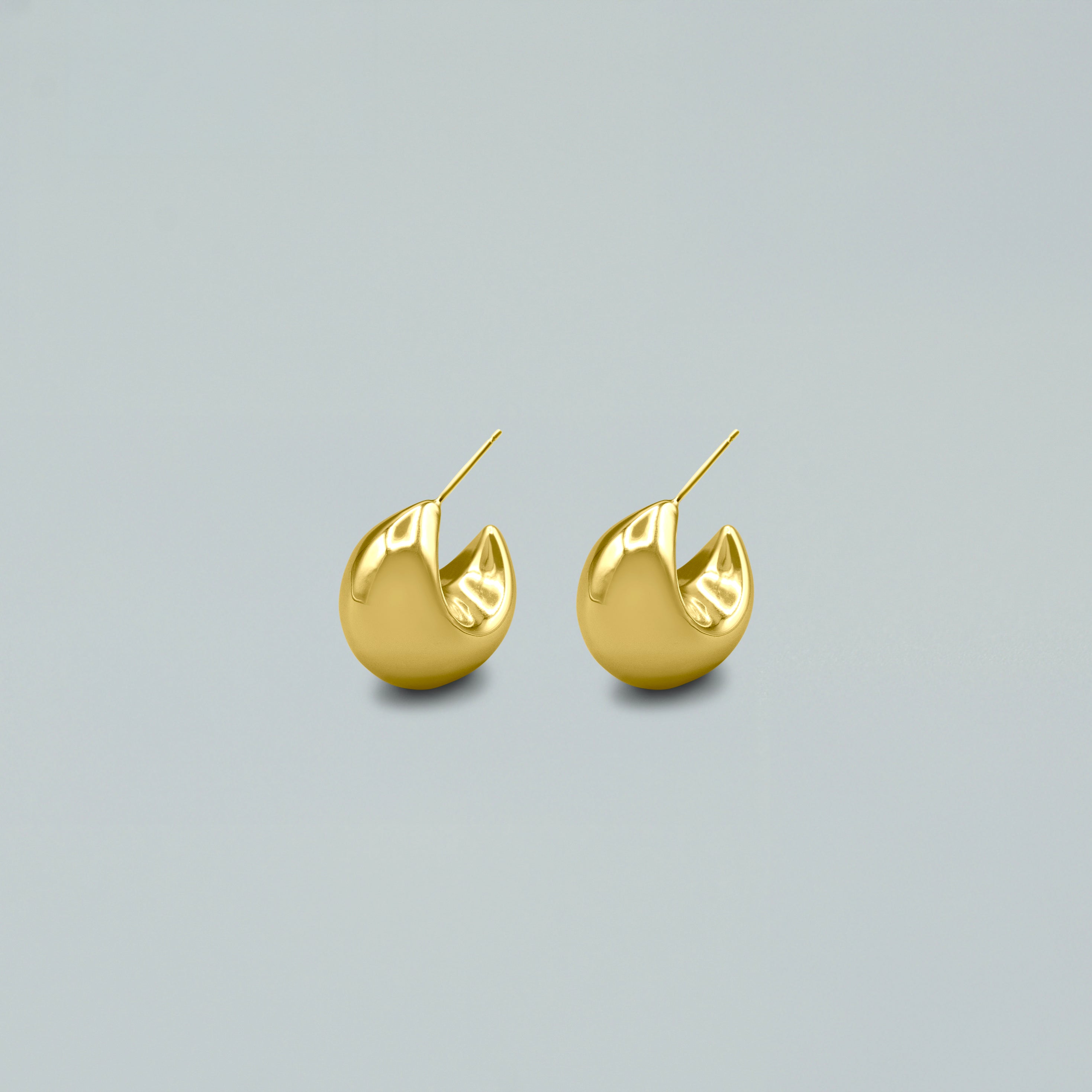 Orecchini "Moon" - Argento 925 con Finitura Dorata