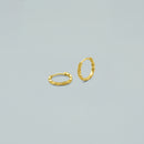 Orecchini "Mini Sculpted Hoops"- Argento 925 con Finitura Dorata