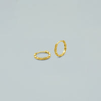 Orecchini "Mini Sculpted Hoops"- Argento 925 con Finitura Dorata