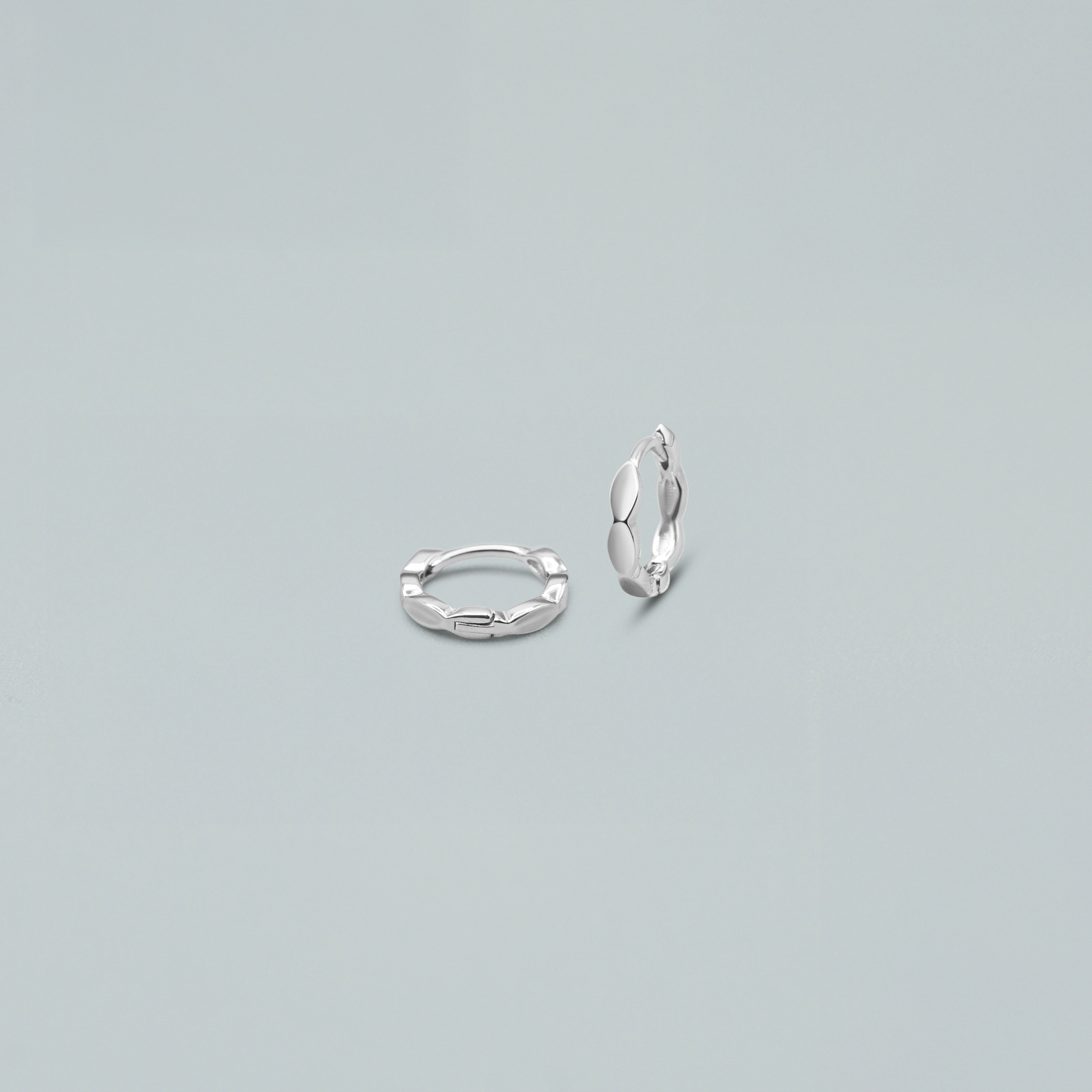 Orecchini "Sculpted Hoops"- Argento 925