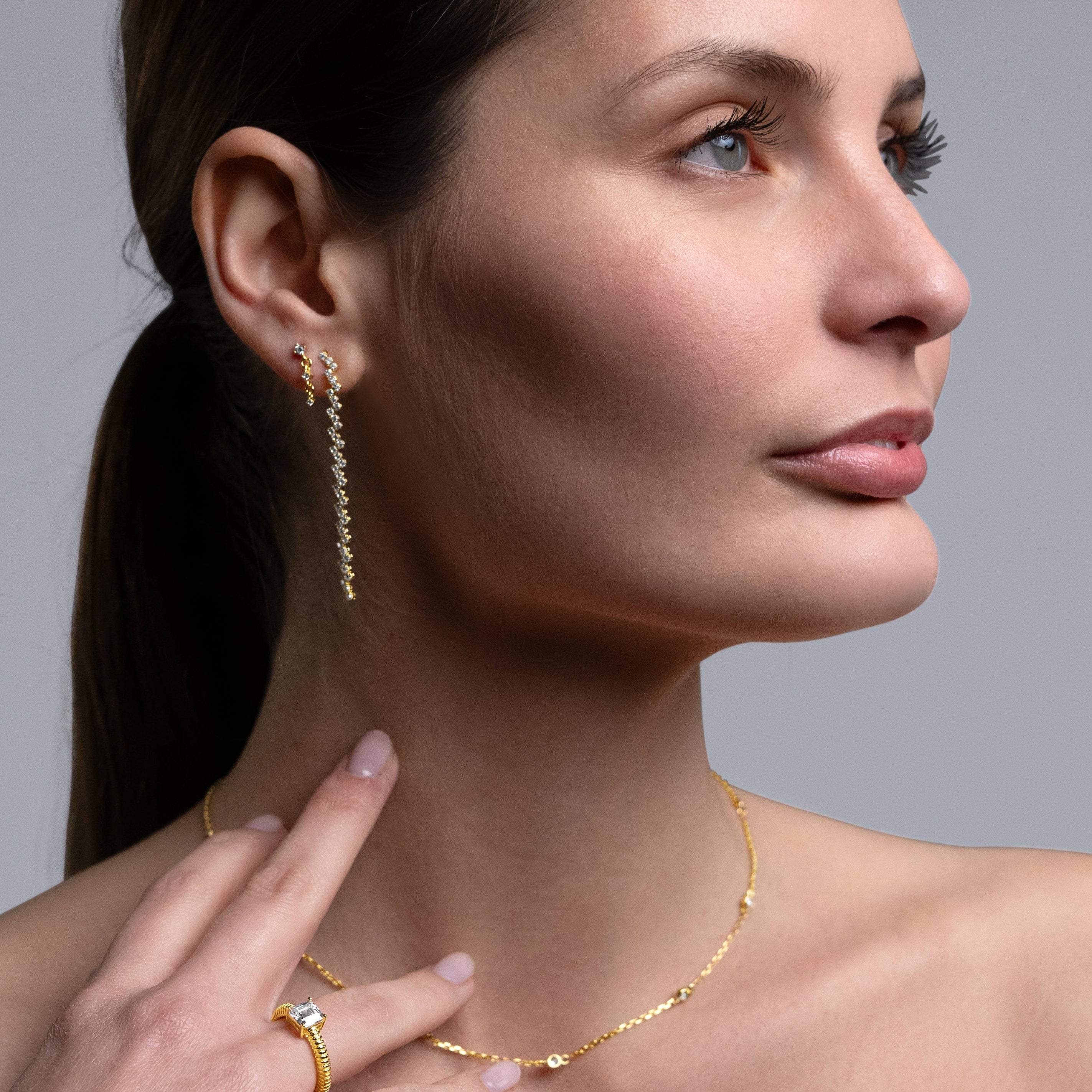 Orecchini "Thunder"- Argento 925 con Finitura Dorata